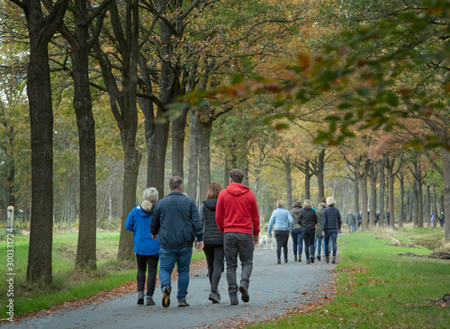 Strolers in nature. Wanderers. Walkers. Reestdal Netherlands photo