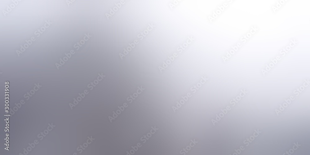Light grey wide format banner. Abstract illustration. Silver empty background. Steel blurred texture. Defocused gray abstract image.