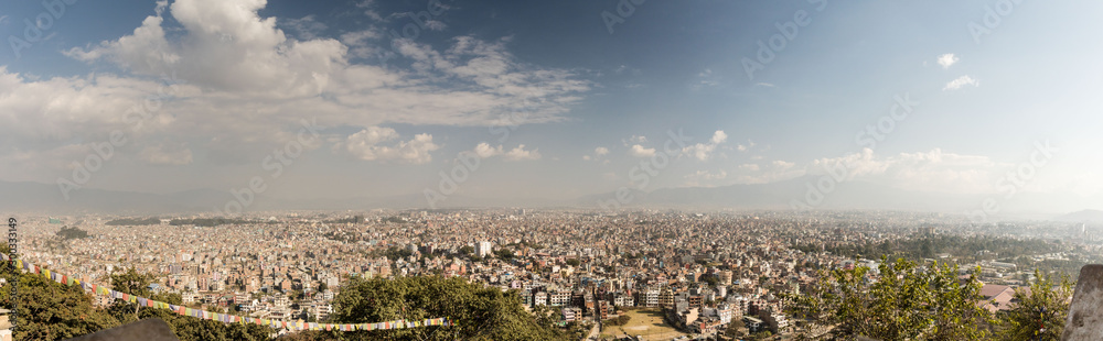 Panorama view from the monkey temple, Kathmandu