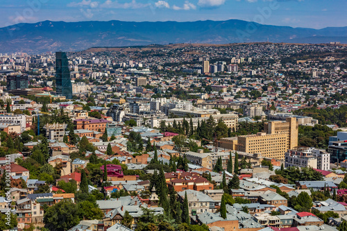 Fototapeta Naklejka Na Ścianę i Meble -  cityscape skyline of Tbilissi Georgia capital city eastern Europe