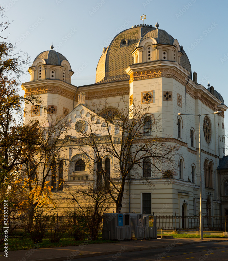 Synagogue is religion landmark of Gyor in Hungary