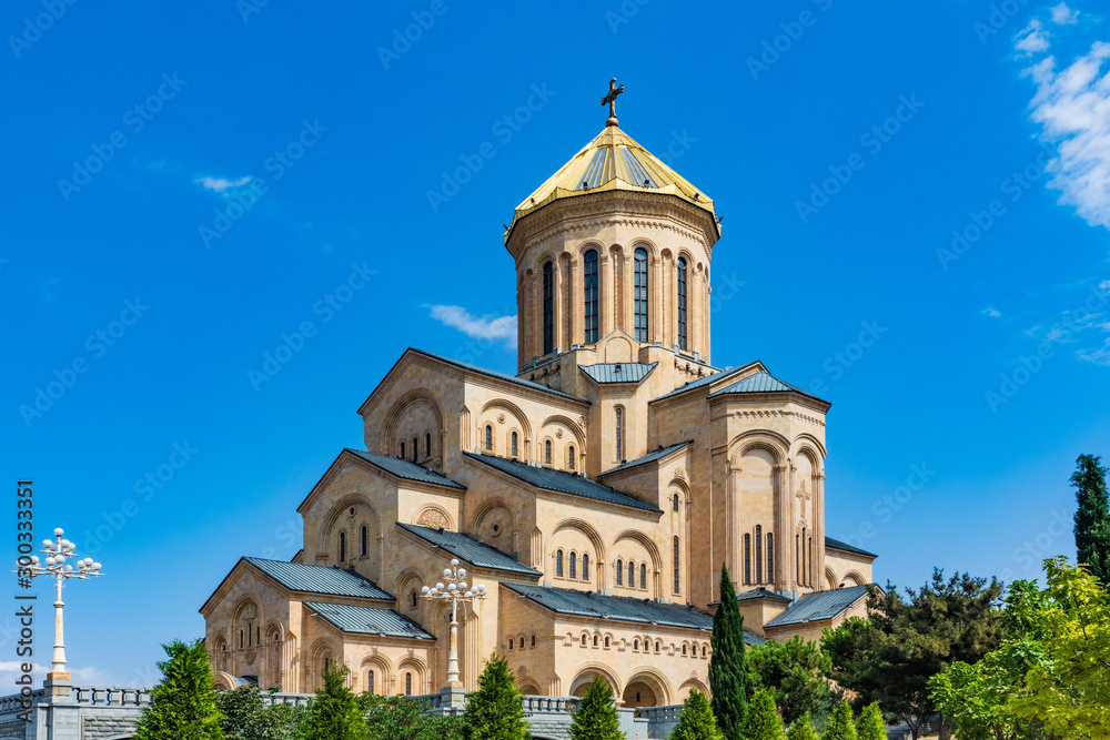 Holy Trinity Cathedral church landmark of Tbilissi Georgia capital city eastern Europe