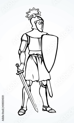 Knight. Vector drawing