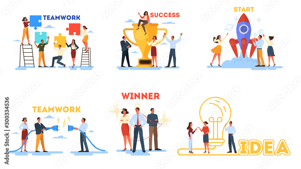 Business concept. Idea of strategy and achievement in teamwork.