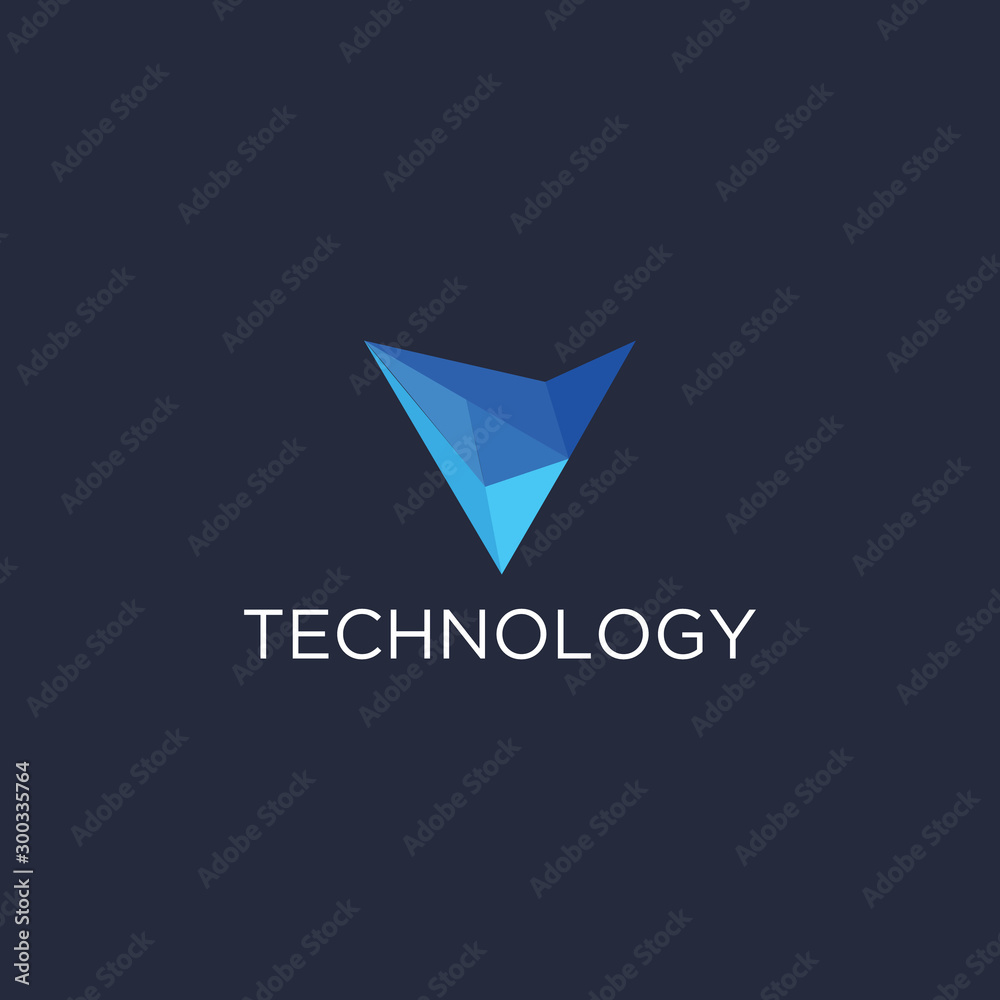 Abstract technology letter V logo design template Abstract technology letter V logo design template
