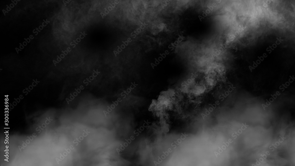 nature fog on black background - obrazy, fototapety, plakaty 