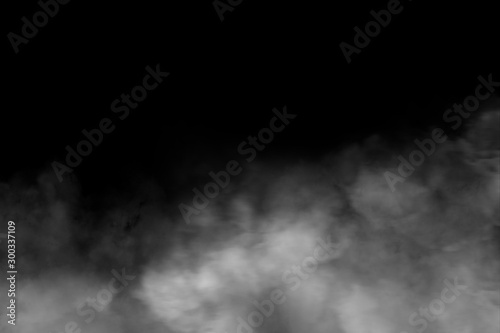 nature fog on black background