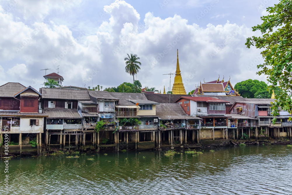 Chanthaburi old town waterfront, famous historic tourist destination, Thailand Chanthaburi old town waterfront, famous historic tourist destination, Thailand