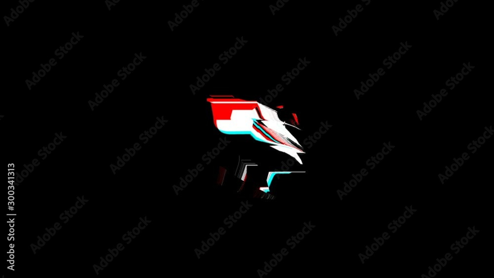 Hacked retro Glitch COUNTDOWN from 10 to 0