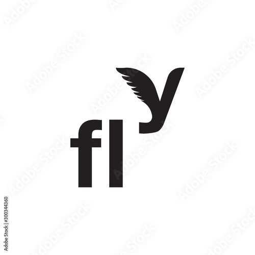 Fly in typohgraphy dtyle photo