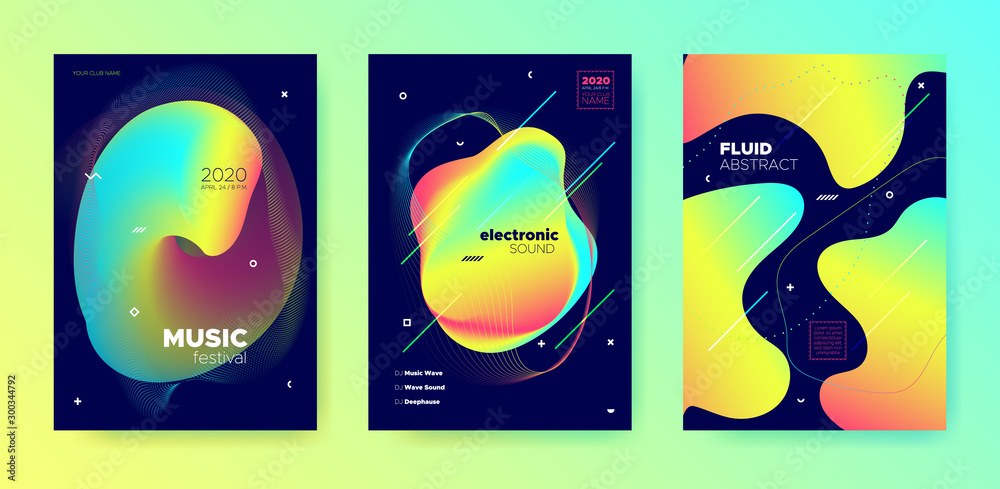 Neon Music Design. Minimal Layout. Electronic 