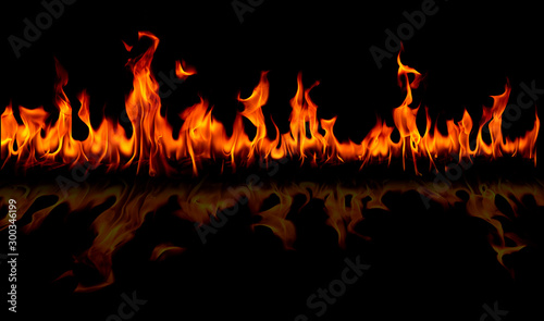 Hot fire flames