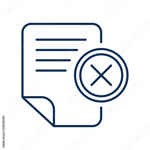 Office document monochrome linear icon