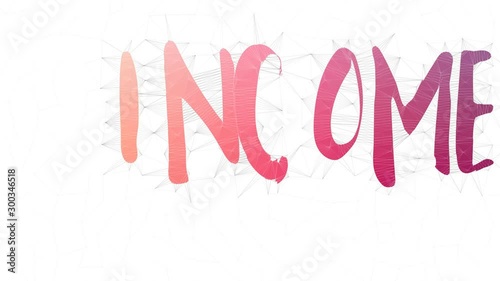 Income Tax Text Transforming Tessellated Looping Meshes Text Morph