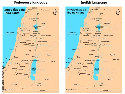 Physical Map of the Holy Land