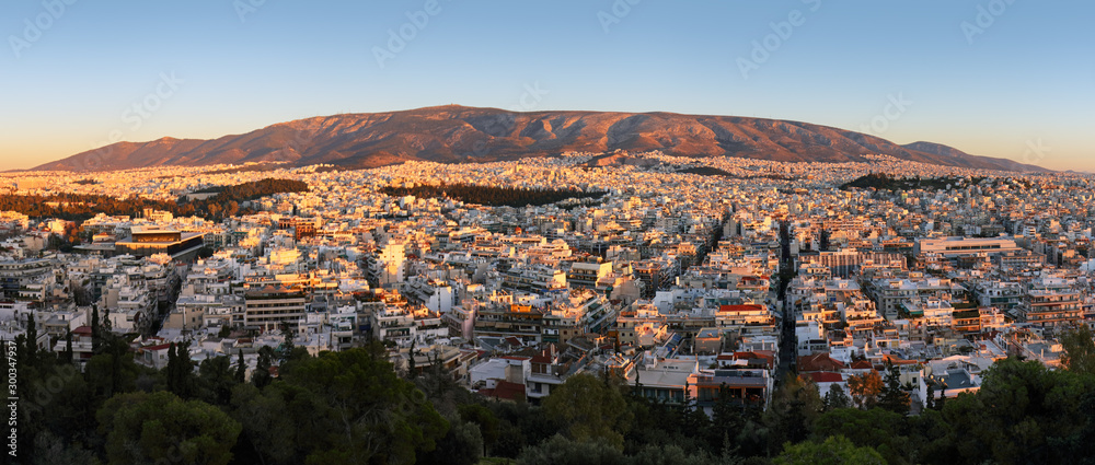 Panorama of Athens from Acropolis, Skyline of Greece
