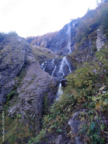 waterfall in mountains