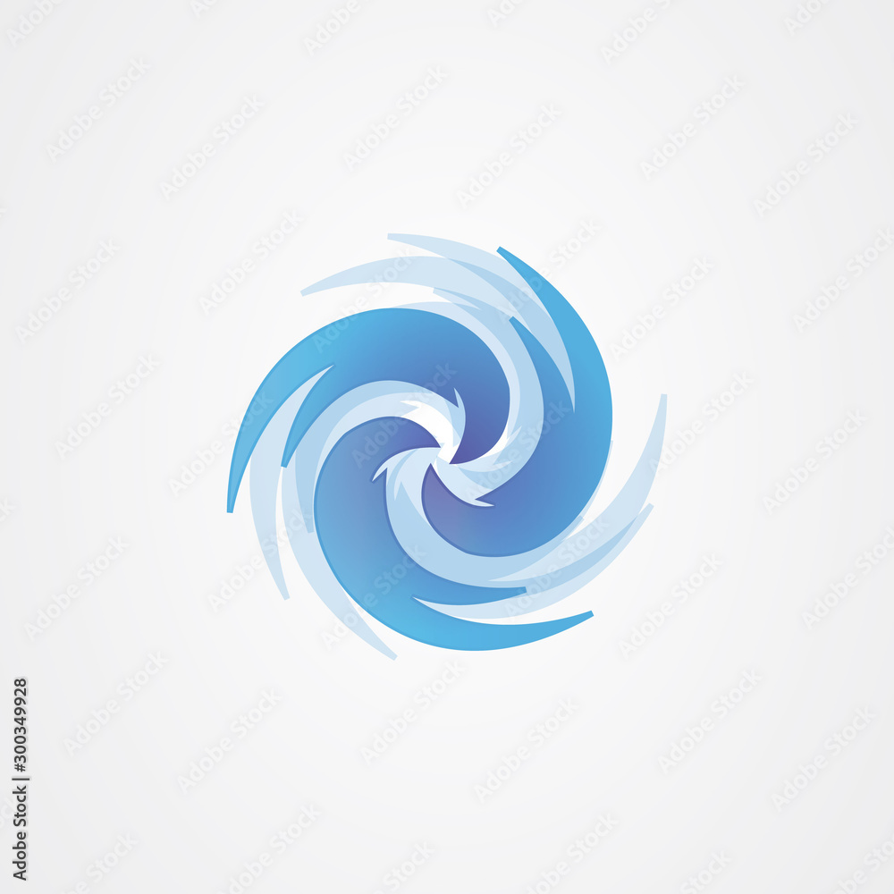 Naklejka premium Whirlpool icon logo vector design
