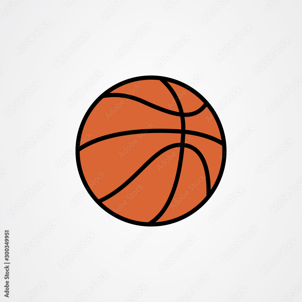 Basketball icon logo vector design.