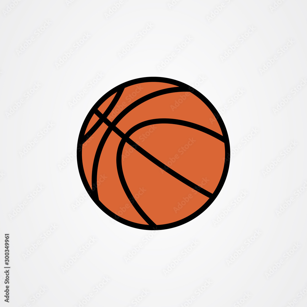 Vektorová grafika „Basketball icon logo vector design.“ ze služby Stock |  Adobe Stock