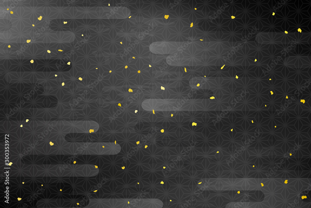 漆黒の和風背景 伝統模様 Stock ベクター | Adobe Stock