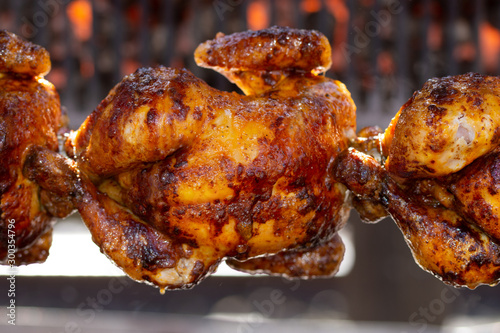 roast Chicken on the BBQ  in Germany ,2019 photo