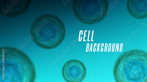 Macro cell biology realistic background, viruses or microorganisms under the microscope, vector medical illustration for cytology science.