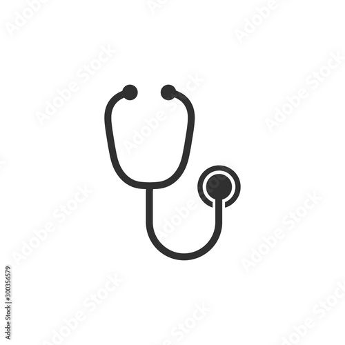 Stetoscope icon isolated on white background. Vector illustration. photo