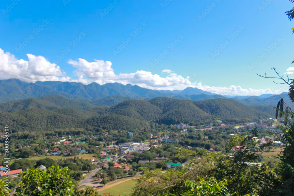 Fototapeta premium village in the mountains