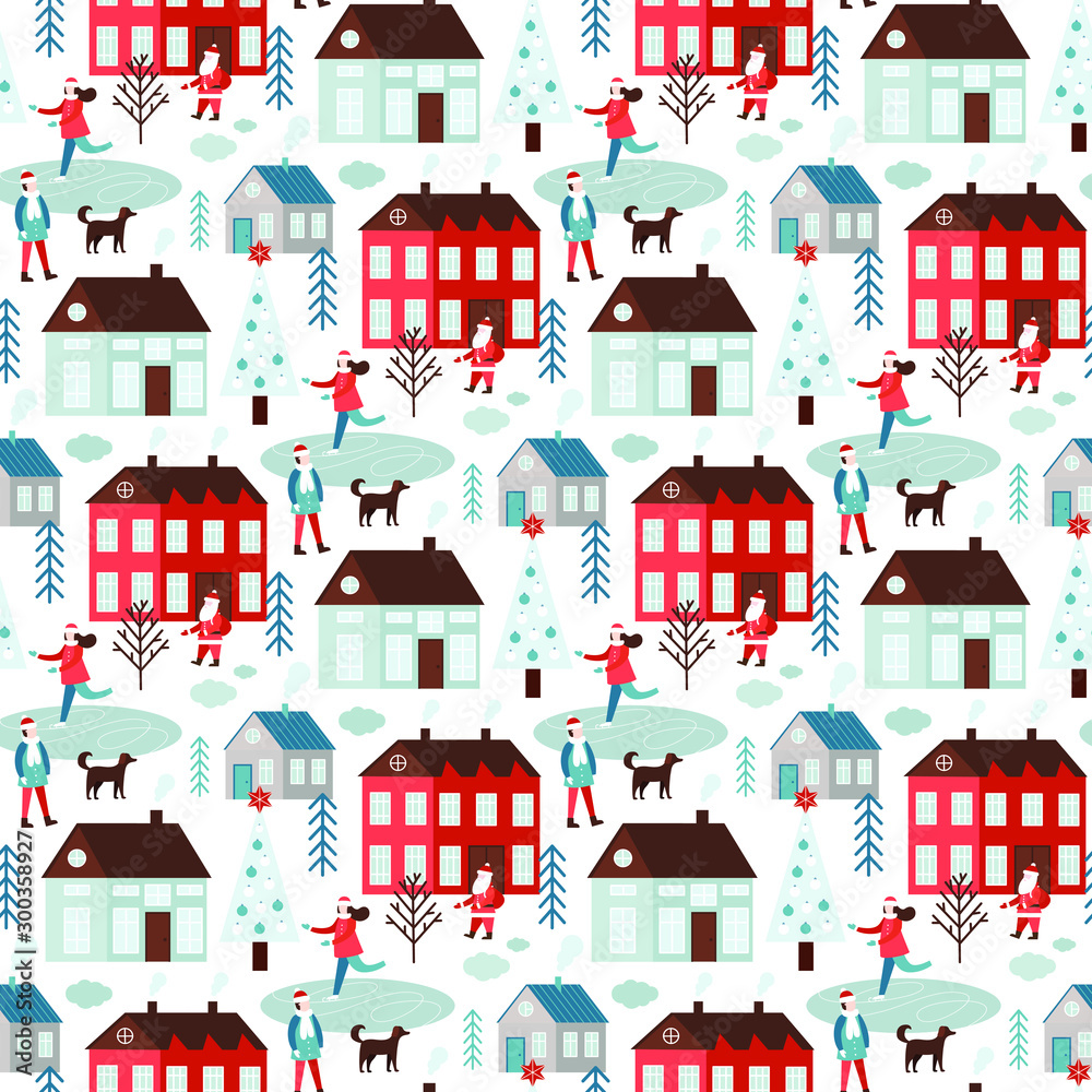 Christmas Wallpaper Gifting Paper Pattern 