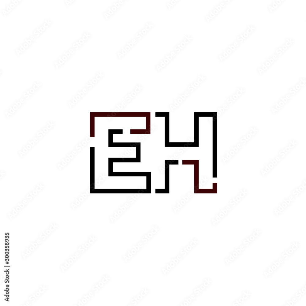 Letter EH logo icon design template elements Letter EH logo icon design template elements