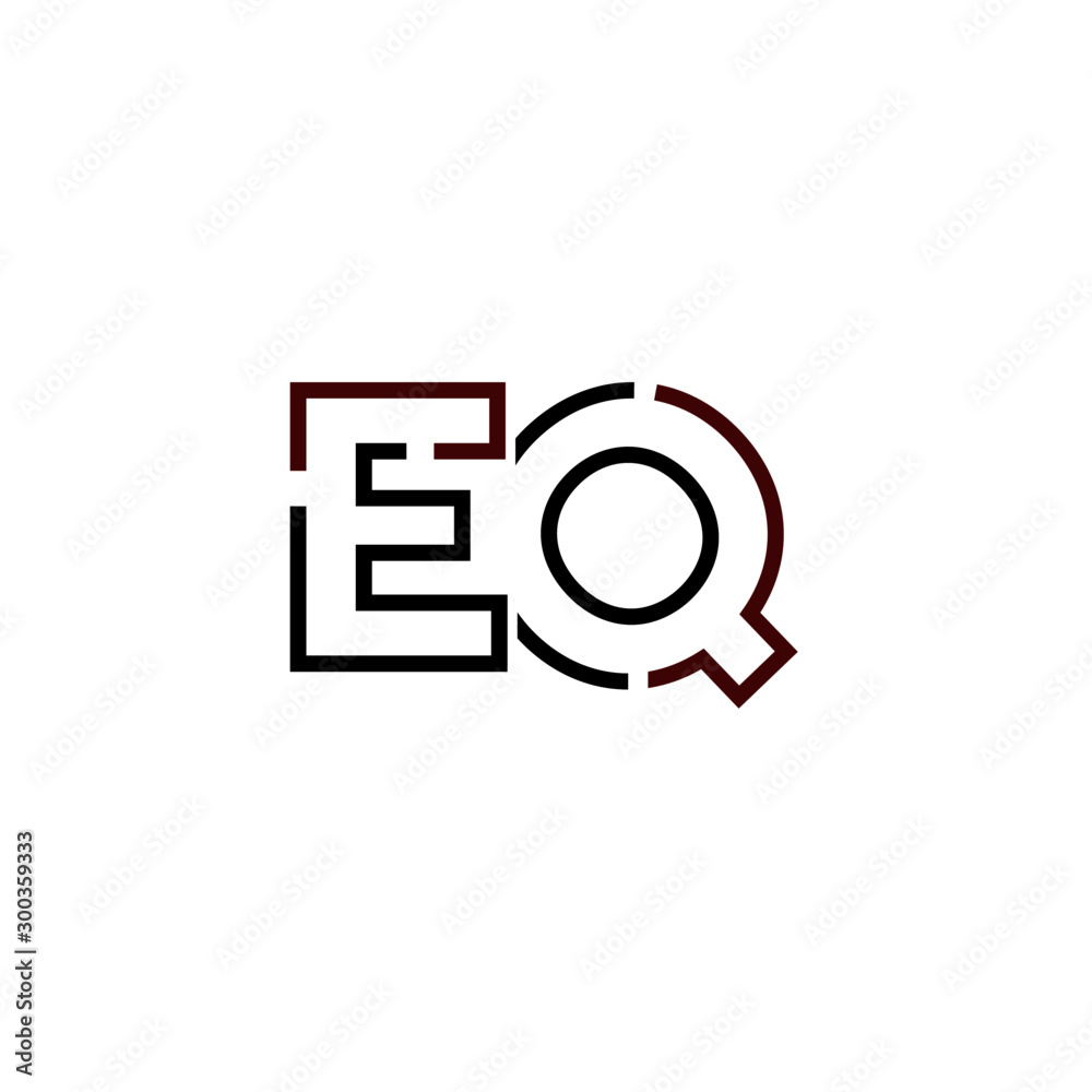 Letter EQ logo icon design template elements Letter EQ logo icon design template elements