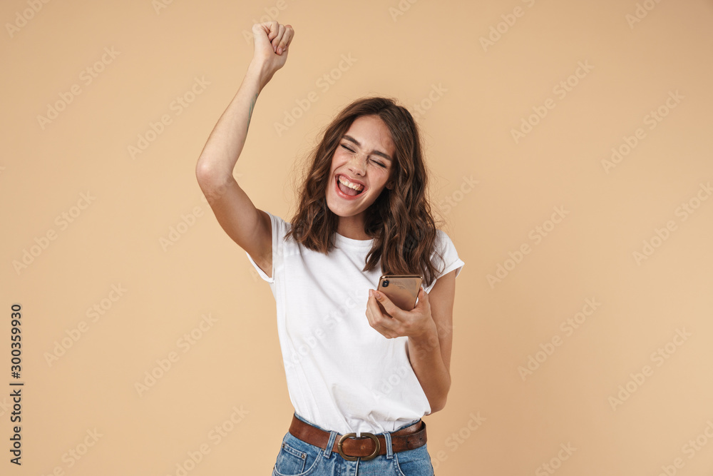 Portrait of a lovely young girl wearing casual clothing Portrait of a lovely young girl wearing casual clothing