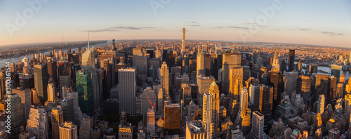 panorámica de Nueva York al atardecer