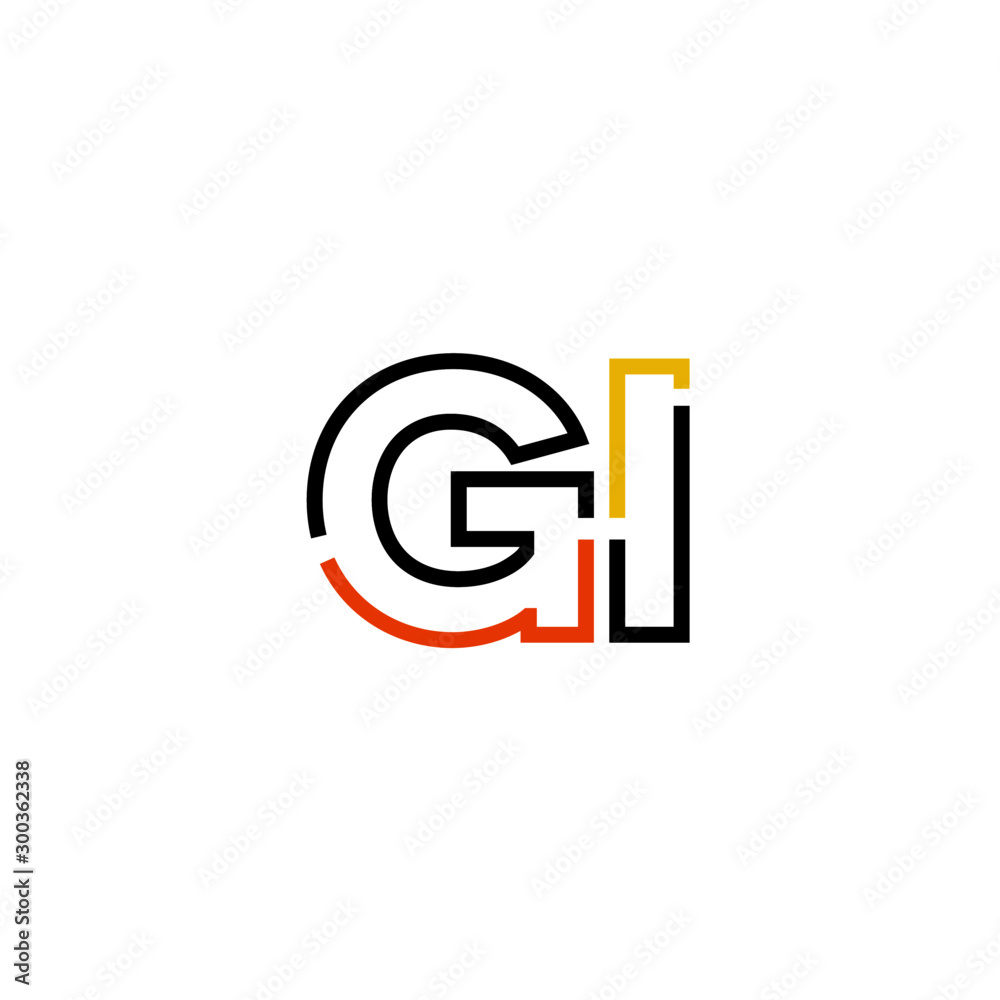 Letter GI logo icon design template elements Letter GI logo icon design template elements