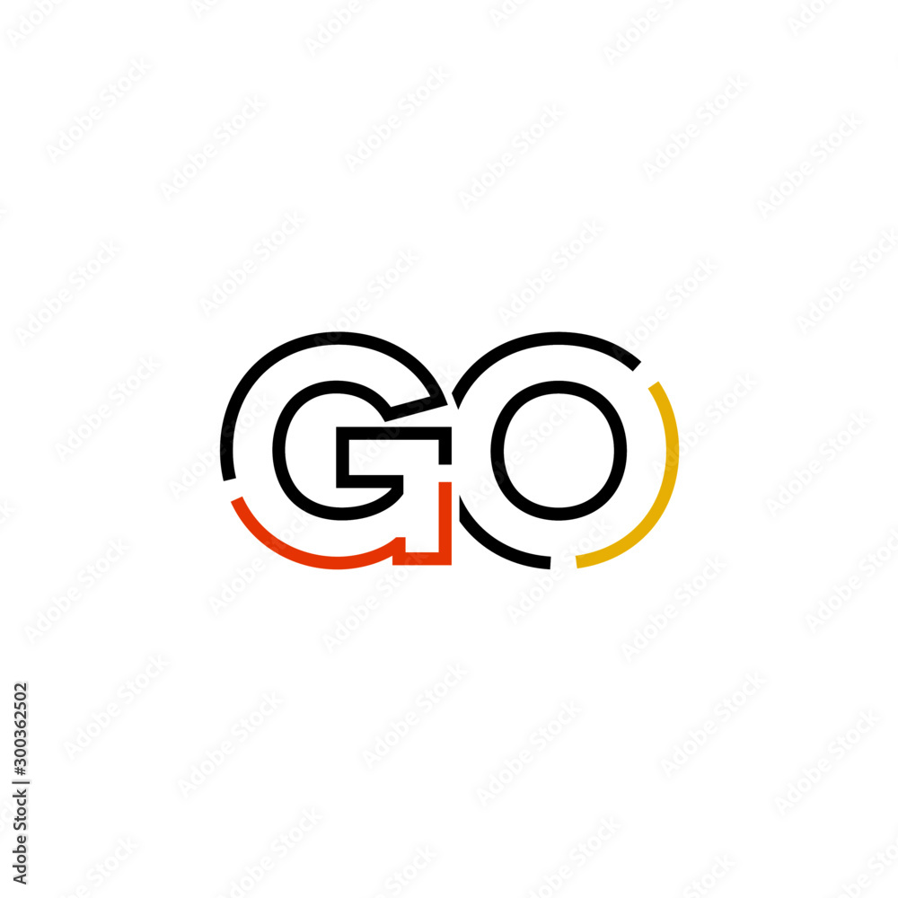 Letter GO logo icon design template elements Letter GO logo icon design template elements