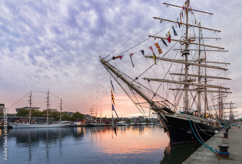 Photos Armada 2019, tall ships Tenacious and Shabab Oman II docked in Rouen, Seine Rive
