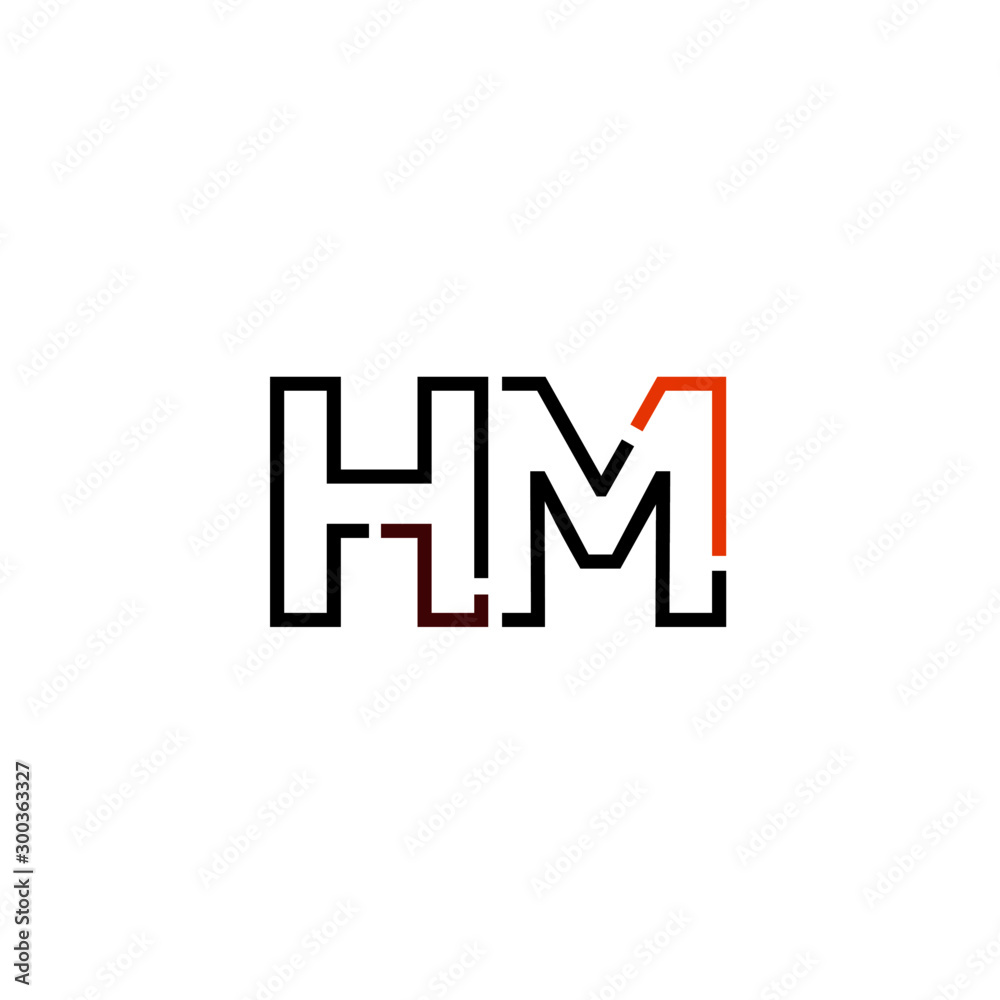 Letter HM logo icon design template elements Letter HM logo icon design template elements