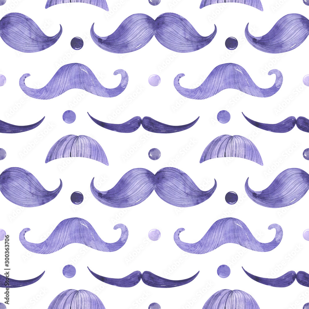 seamless pattern watercolor moustache movember gentleman man seamless pattern watercolor moustache movember gentleman man
