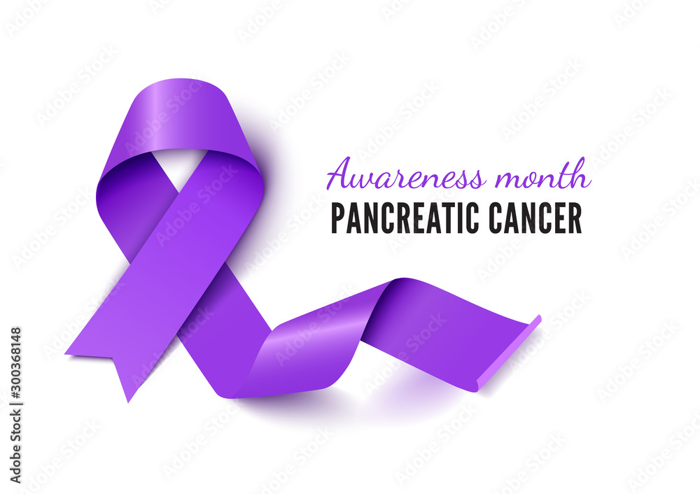 Awareness month for pancreatic cancer banner vector template