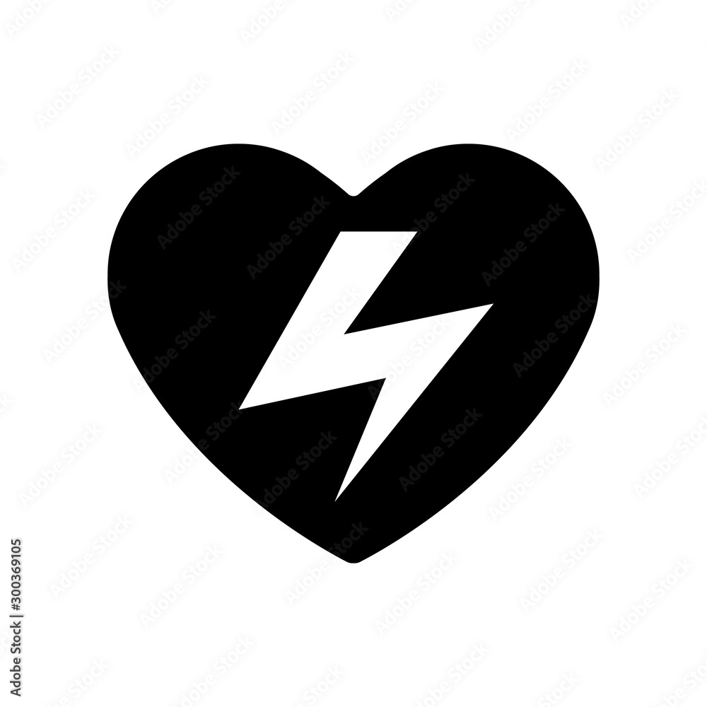 The heart icon. A symbol of The high voltage from love. Valentine Day and Warning pictogram. Have a happy day. Vector Warning voltage. The heart icon. A symbol of The high voltage from love. Valentine Day and Warning pictogram. Have a happy day. Vector Warning voltage.