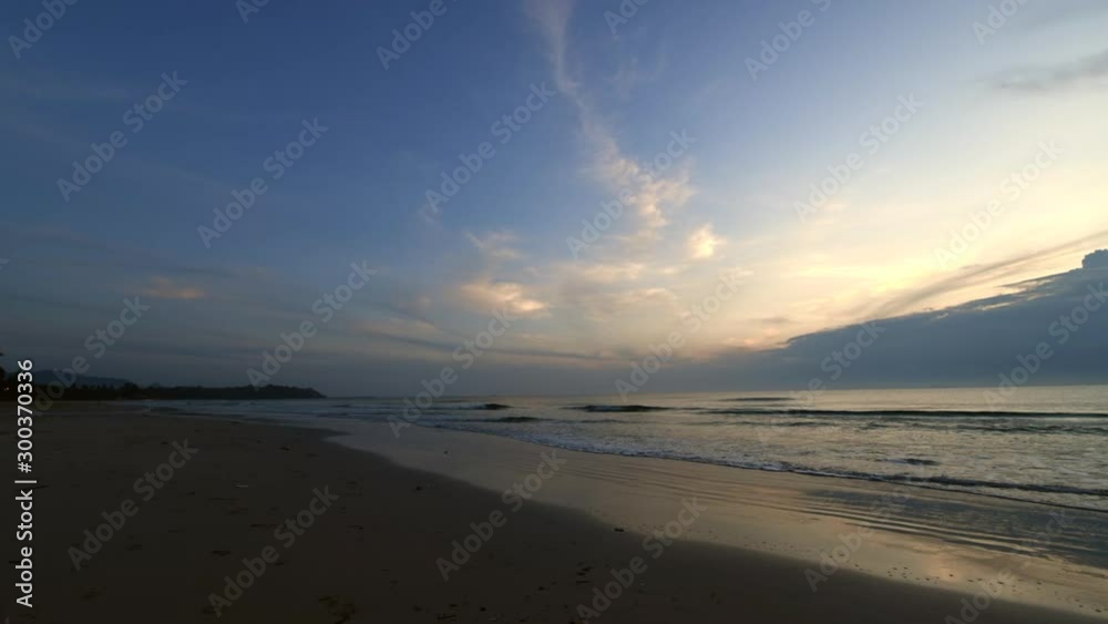 time lapse of beautiful cloudy on sunrise at sea, Nakhon Si Thammarat, South Thailand, Home of pink dolphins time lapse of beautiful cloudy on sunrise at sea, Nakhon Si Thammarat, South Thailand, Home of pink dolphins