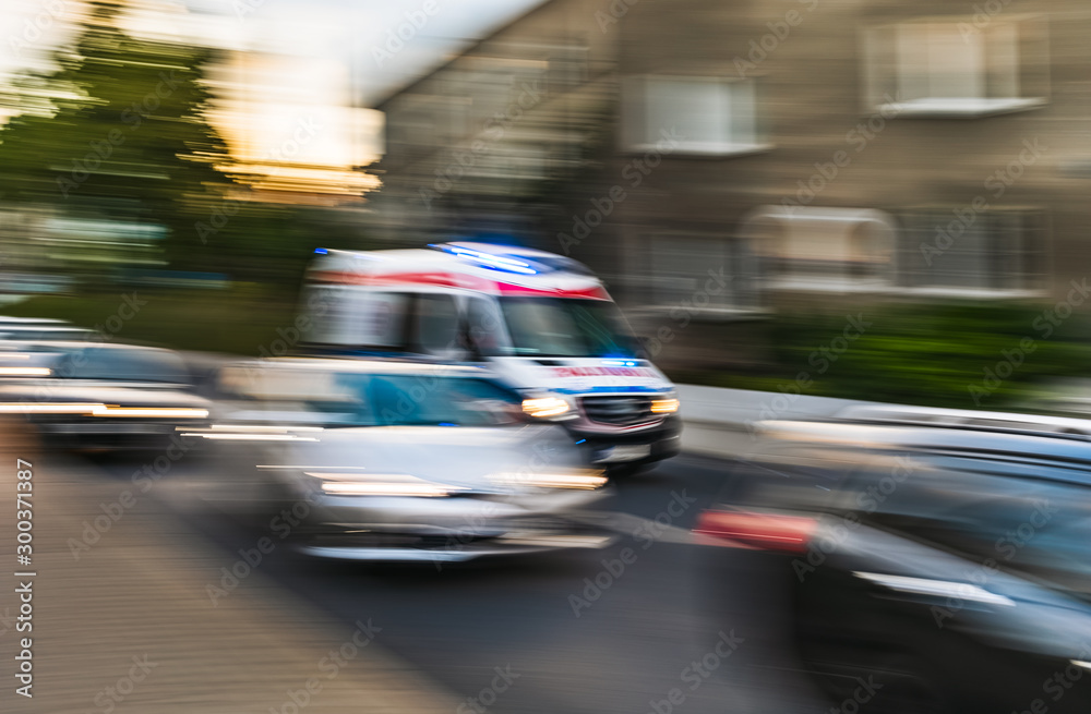 Ambulance on emergency call