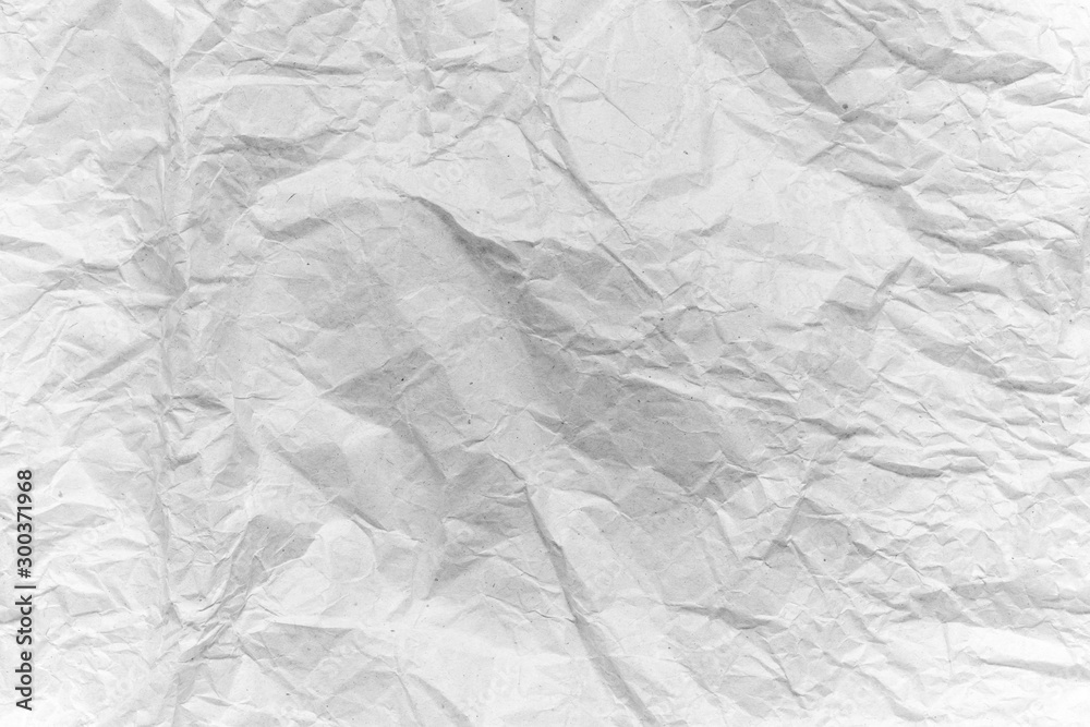 Fototapeta premium White crumpled paper empty background