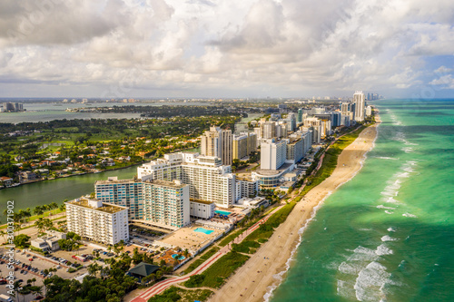 Aerial photo of Miami Beach coastal landscape © Felix Mizioznikov