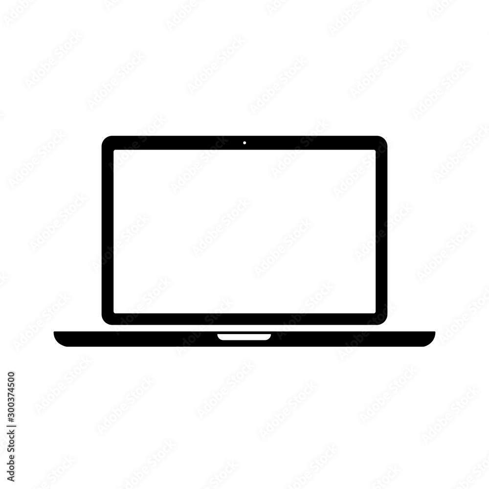 Laptop monitor icon vector illustration. EPS 10