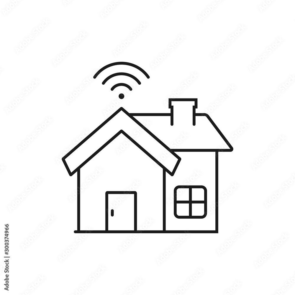 smart home - minimal line web icon. simple vector illustration. concept for infographic, website or app. smart home - minimal line web icon. simple vector illustration. concept for infographic, website or app.