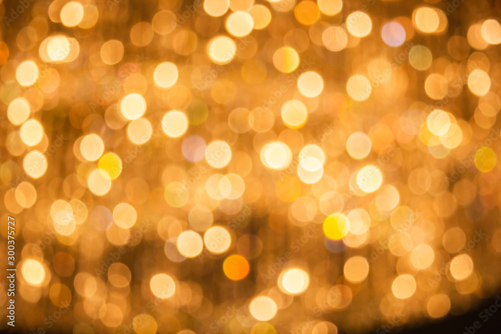 Golden lights with blur in wedding