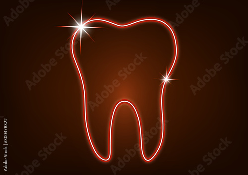 Healthy tooth icon. Flat design style. Tooth simple silhouette. Modern, minimalist icon in stylish colors. Website page design element and mobile application, brochure design, banner, flyer.