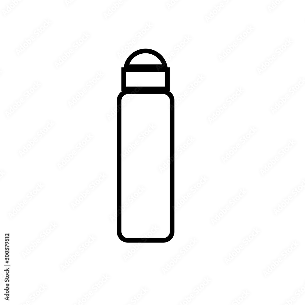 roll on deodorant canister simple icon vector